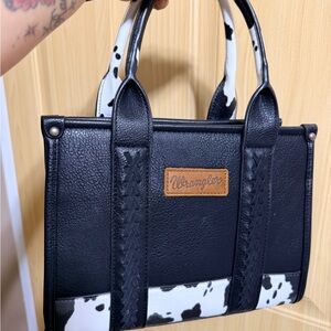 Wrangler Black and White Tote And Wallet Set